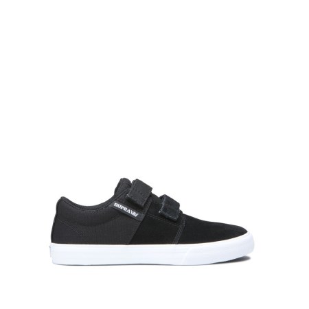 Supra Stacks II Vulc Velcro Svart Joggesko Barn [NO-2-T923]